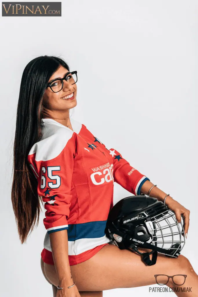 Mia Khalifa Hockey Jersey Sexy Photoshoot Set Leaked 2