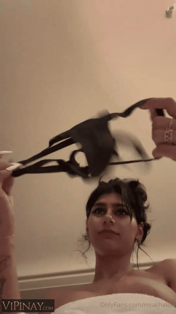 Mia Khalifa Topless Nude Thong Try on OnlyFans Video 8